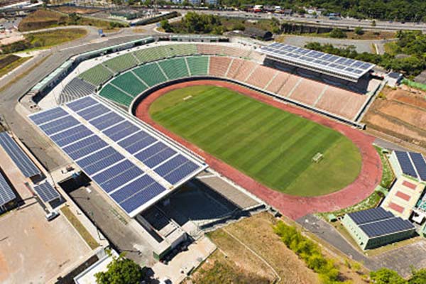 Estadio Pituaçu Salvador de Bahia, techo energía solar desarrollado por Efficiency Services Consulting